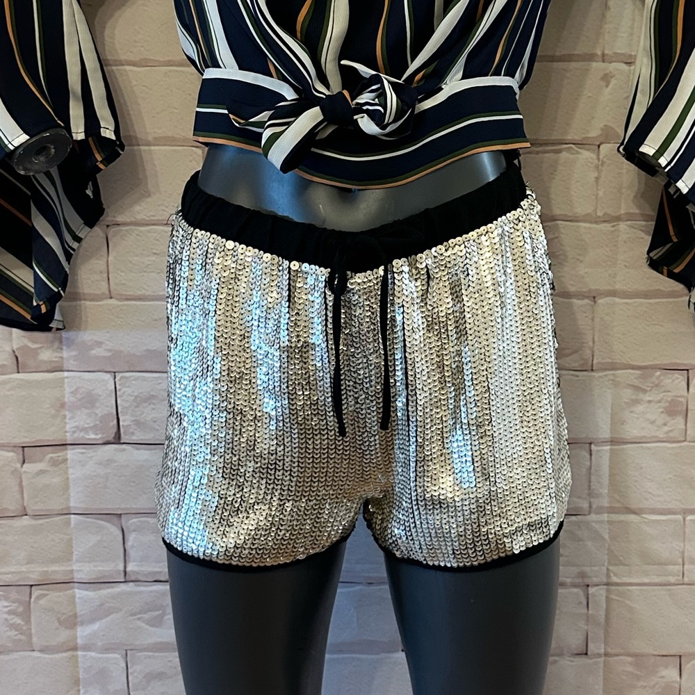 H&M Silver Sequin Women's Shorts